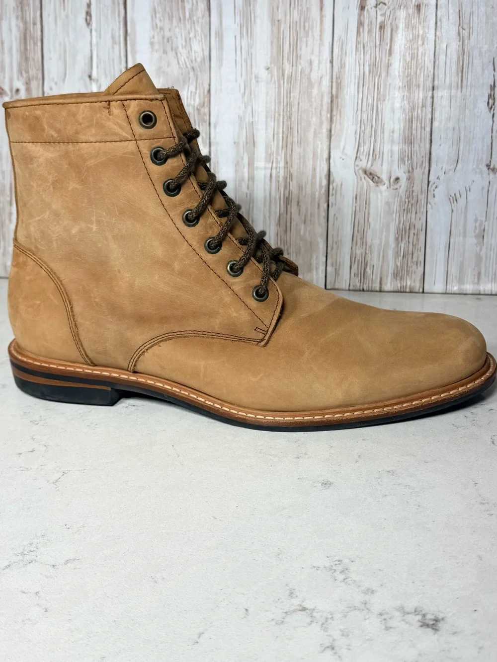 Nisolo All-Weather Andres Boots – Men’s Size 11.5– Tobacco Leather